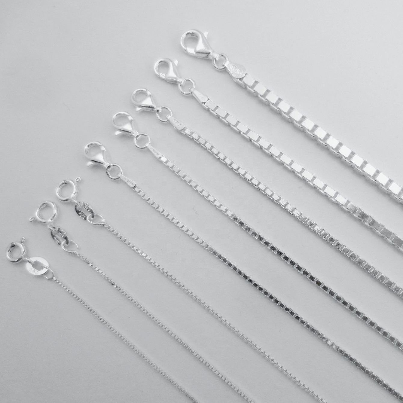 18 Sterling Silver Box Chain With Lobster Clasp Sterling Silver