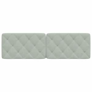 Coussin de tête de lit en velours gris clair de 59,8 pouces, housses amovibles, coussins décoratifs et d'appoint - Product Image 5