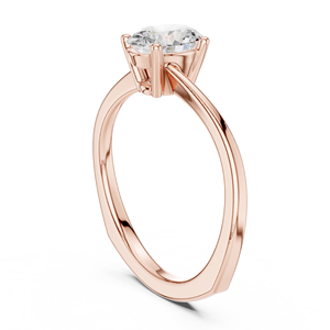 Coamos Jewels Anillo pesado de oro de 14 quilates con moissanita para regalos de aniversario de boda - Product Image 3