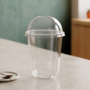 Clear PP <b>Plastic</b> <b>Cup</b> with 95mm Dome Lid for Beverage Use Disposable <b>Cup</b> - Product Image 1