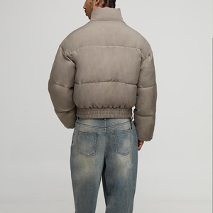 Veste matelassée unisexe personnalisée de haute qualité, style décontracté, col montant brillant, à capuche, vente en gros, toutes tailles - Product Image 2