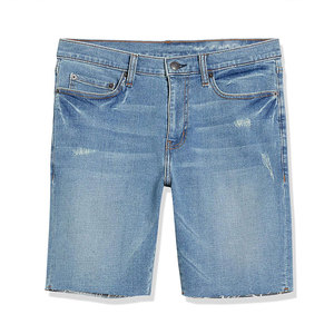 Shorts en jean pour homme de qualité supérieure, confortables, extensibles, en denim lavé, légers, 100% coton, shorts en jean lavé - Product Image 1