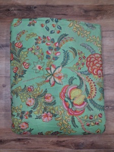 Tissu en coton imprimé à la main multi-couleurs à motifs floraux, tissu respirant imprimé à la main de Jaipur pour robe d'été, vêtements pour femmes - Product Image 2