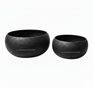 Jardinière en aluminium au design moderne |   Pots de luxe rustiques dorés à nervures pour la décoration intérieure du salon ou du bureau |   Finition vintage - Product Image 2