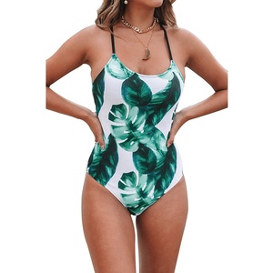 Maillot de bain une pièce pour femmes, imprimé drapeau américain, col licou, taille haute, extensible - Product Image 6