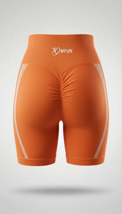 กางเกงขาสั้นออกกำลังกายสำหรับผู้หญิง กางเกงขาสั้นเอวยางยืด ระบายอากาศ แห้งเร็ว เอวสูง สำหรับโยคะ ฟิตเนส กระชับสัดส่วน - Product Image 5