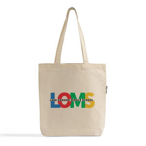 Premium Natural Recycled Cotton Printed Bottom Gusset <b>Tote</b> Bag | Eco Friendly Reusable Shopping Carry Bag Custom Logo Gift <b>Tote</b> - Product Image 1