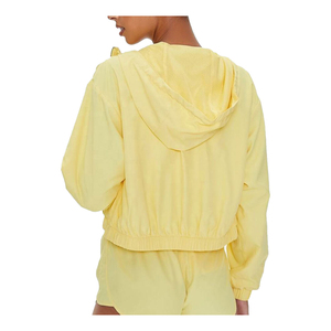 Women Track Suit 2 Piece Solid Color Windbreaker Windproof Jacket With Pocket and Adjustable Cinch and Shorts - Product Image 3