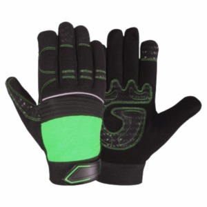 Guantes Deportivos de Dedo Completo, Negros y Verdes, Antideslizantes, de Poliéster, para Exteriores, Unisex - Product Image 1