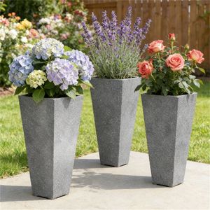 Vasi in Plastica Grigia di Alta Qualità per Uso in Vivaio e Fiori - Product Image 1