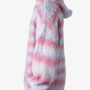 Sweat à capuche en tricot 100% coton, tissu polaire brossé, doux et confortable, écologique, respirant, coupe ample, style streetwear, unisexe, hiver - Product Image 3