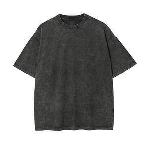 เสื้อยืดโอเวอร์ไซส์แบบย้อมสีเอซิดสั่งทำพิเศษ เนื้อผ้าหนา 100% คอตตอน วินเทจ สำหรับสกรีน พิมพ์ลาย ปัก สตรีทแวร์ ขายส่ง - Product Image 4