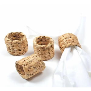 Anillo para Servilletas Tejido a Mano de Jacinto de Agua Natural Huangtu para Decoración de Mesa, Soporte Trenzado para Servilletas, Boda - Product Image 2