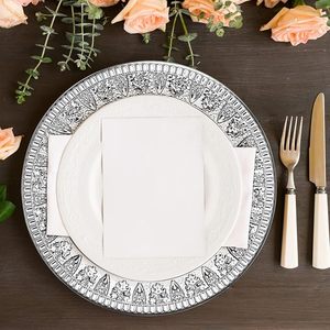 Assiette de présentation ronde classique, accessoire décoratif pour la table, idéale pour les mariages et événements - Product Image 5