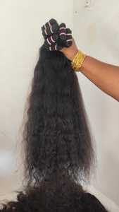 ผมอินเดียแท้สีดำธรรมชาติคุณภาพสูงทำจากวัสดุเพื่อความสวยงาม - Product Image 4