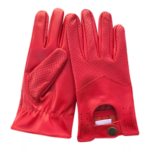 Gants de conduite unisexes en cuir de vachette et de chèvre, à doigts entiers, mode, sport, personnalisables, imperméables, pour la course - Product Image 1