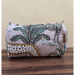 ชุดกระเป๋าเครื่องสำอางผ้าฝ้ายพิมพ์ลายสัตว์ ทำมือ 3 ชิ้น สำหรับผู้หญิง ของขวัญสำหรับเธอ ราคาขายส่ง - Product Image 1