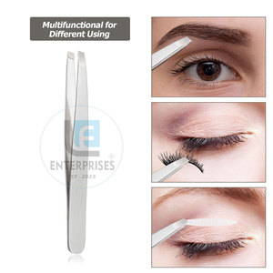 Durable Stainless Steel Eco-Friendly Lightweight Private Label Customizable Eyebrow Tweezers Best Selling Low MOQ - Product Image 3