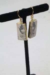 Pendientes de Aro de Ágata Natural con Plata Alemana – Joyería Artesanal de Aro con Piedras Preciosas para Mujer - Product Image 2