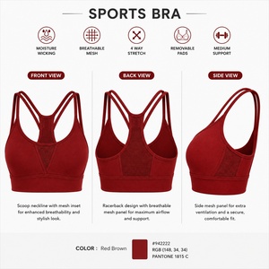 Nouveau Soutien-Gorge de Sport Haute Performance Sans Coutures Anti-Transpiration Rembourré pour Femme 2026 – Idéal Gym, Yoga, Fitness – Vente en Gros - Product Image 5