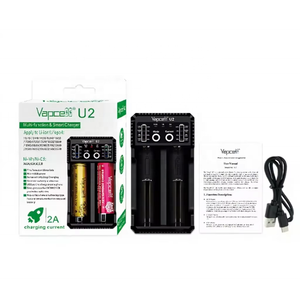 FYX Stock <span class=keywords><strong>U2</strong></span> 2A Intelligentes Batterieladegerät Typ C Dual-Slot für Li-Ion LiFePO4 NiMH NiCd 18650 21700 26650 AA AAA C D Wiederaufladbare Akkus - Product Image 1