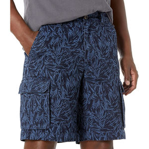 Pantalones Cortos Cargo para Hombre de Alta Calidad, Estampado Tropical Azul, Cintura Media, Tela Oxford Transpirable, Estilo Casual con Bolsillos y Cierre de Botones - Product Image 4