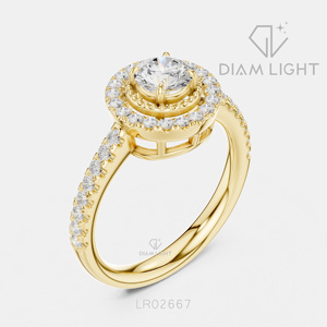 Bague de fiançailles et d'anniversaire en or blanc 14 carats avec diamant de laboratoire rond de 0,526 carats, bijoux fins, certifiée IGI, bague de mariage - Product Image 6