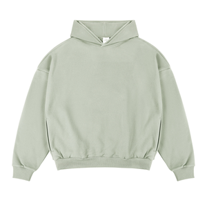 <b>Men</b> Oversized Hooded Sweatshirt Solid <b>Black</b> Knitted Casual Pullover Regular Fit <b>hoodie</b> - Product Image 2