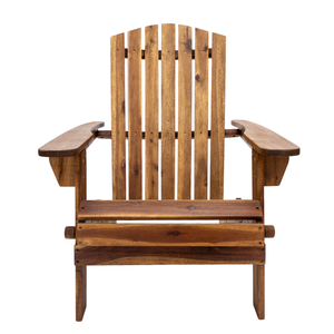 Silla Adirondack de madera para exteriores resistente a la intemperie con portavasos para cafetería, salón, comedor, jardín, patio, playa, balcón, venta al por mayor - Product Image 2