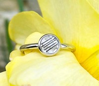 Handgefertigter 925er Silber 10mm Ring mit verstellbarer Fassung für Cabochons, Harzfüllung, 18K vergoldet, DIY Erinnerungsbeutel