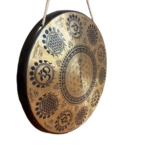 Campana de Canto de Gong de meditación artesanal de metal tradicional para yoga y elemento decorativo con propósito curativo - Product Image 3