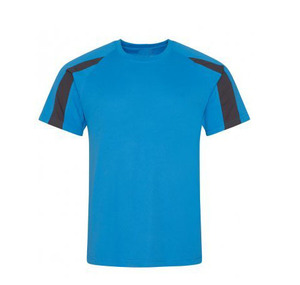 Men's Blue O-Neck Short Sleeve Knitted T-<b>Shirt</b> Regular Fit Casual Digital Printing Eco-Friendly Quick Dry Solid Color - Product Image 6