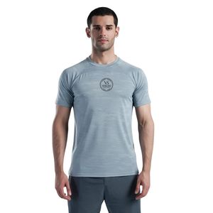 Camiseta Alpha Crew para Hombre, Corte Regular, Color Gris Claro, Algodón Premium, Transpirable, Suave, para Gimnasio, Fitness, Entrenamiento, Uso Casual, Deportivo, OEM, ODM - Product Image 2