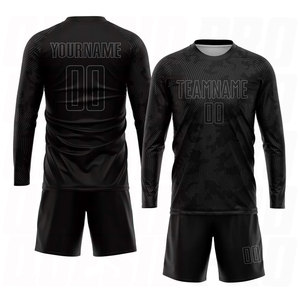 ชุดฟุตบอลแบบซับลิเมชั่นสีดำเทาแบบกำหนดเอง เสื้อฟุตบอลส่วนตัว ระบายอากาศได้ดี ซับเหงื่อ ชุดกีฬาสำหรับทีม - Product Image 4