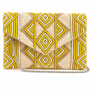 Elegante Bolso de Mano Tipo Sobre con Cuentas Hechas a Mano para Bodas, Eventos y Fiestas, Bolso Bandolera Moderno, Artístico y a la Moda para Mujer - Product Image 1