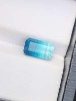 Tourmaline bleue naturelle taille octogonale 2,00 carats, pierre brute du Rajasthan pour la fabrication de bijoux, fournisseur en gros