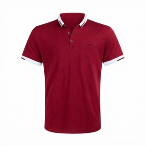 Factory Wholesale Cheap Price Hot Style Men's for Shirts 100% Cotton Print Casual <b>Sport</b> <b>Polo</b> Shirts In Solid Colors - Product Image 2