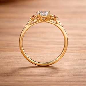 เครื่องประดับอัญมณีชั้นดี ทองคำแท้ 10k 14k 18k  แบบฝังเพชรทรงคุชชั่นและทรงกลมเจียระไนแบบบริลเลียนท์ เพชรเพาะเลี้ยงในห้องปฏิบัติการ สี E VVS แหวนหมั้น - Product Image 5