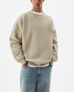 Sudadera de punto extragrande de alta calidad OEM para hombre, con hombros caídos, holgada, sólida, informal, estampada, forrada, cómoda, para invierno - Product Image 4