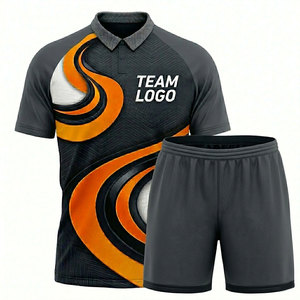 Maillot de pickleball et de badminton respirant de haute qualité, personnalisé avec le nom de l'équipe, 100% polyester, manches courtes pour homme, été - Product Image 3