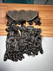 Extensiones de Cabello Humano Indio 100% Real, Remy, con Cutículas Alineadas de un Solo Donante, Rizado y Voluminoso, con Frente de Encaje HD - Product Image 4