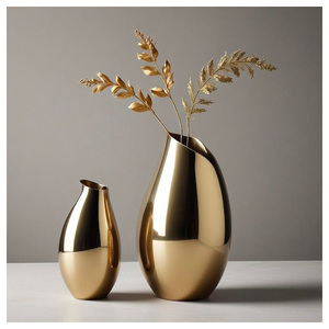 Florero Decorativo Alto de Aluminio de Lujo, Centro de Mesa Metálico Moderno para Decoración de Interiores de Sala de Estar y Hotel - Product Image 6
