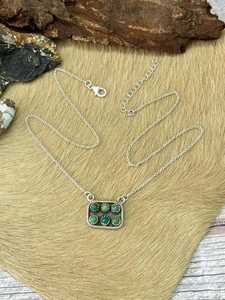 Collar de Barra de Turquesa Kingman Hecho a Mano, Plata de Ley, Estilo Boho Suroeste, Joyería de Diseño, Regalo para Ella - Product Image 6
