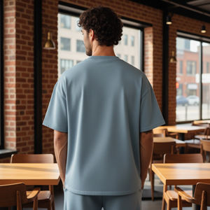 Nuevas Camisetas de Moda para Hombre, Oversize, Hombros Caídos, Cuello Redondo, Manga Corta, Holgadas, 100% Algodón, Tallas Grandes, Ecológicas, Estilo Hip Hop - Product Image 5