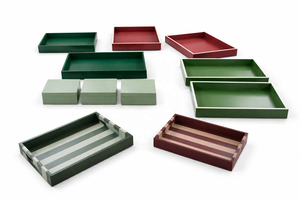 Handcrafted Modern Style <b>Lacquerware</b> Tray Rectangle Lacquer Serving Tray Premium <b>Lacquerware</b> Tray - Product Image 2