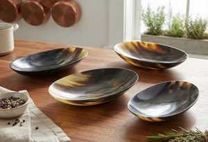 Bol en corne de buffle de qualité supérieure, grande taille, parfaitement poli, produit artisanal en corne par Salad Bowl - Product Image 6