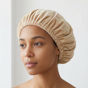 Gorro de Ducha Reutilizable para Mujer, Gorro de Ducha Impermeable Grande, Gorro de Baño con Banda Elástica Lavable para Cabello Largo, Trenzas - Product Image 1