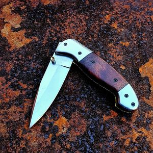 Navaja Plegable con Mango de Madera y Hoja de Acero Inoxidable, Cuchillo de Camping de Grado Industrial con 3 Años de Garantía, Cuchillo EDC al por Mayor - Product Image 3