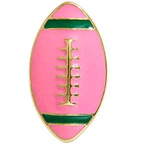 Pendientes de botón de fútbol AKA rosa y verde, tono dorado, esmaltados, joyería de moda para mujer, accesorios de regalo lindos inspirados en el deporte - Product Image 3