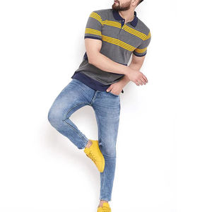 Polo a Rayas Personalizado de Alta Calidad para Hombre, Manga Corta, Algodón y Poliéster, Informal, para Golf, con Logotipo Personalizado - Product Image 2